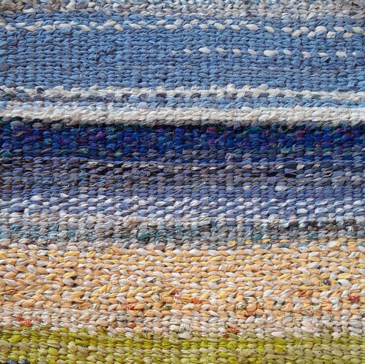 Zeezicht in textiel